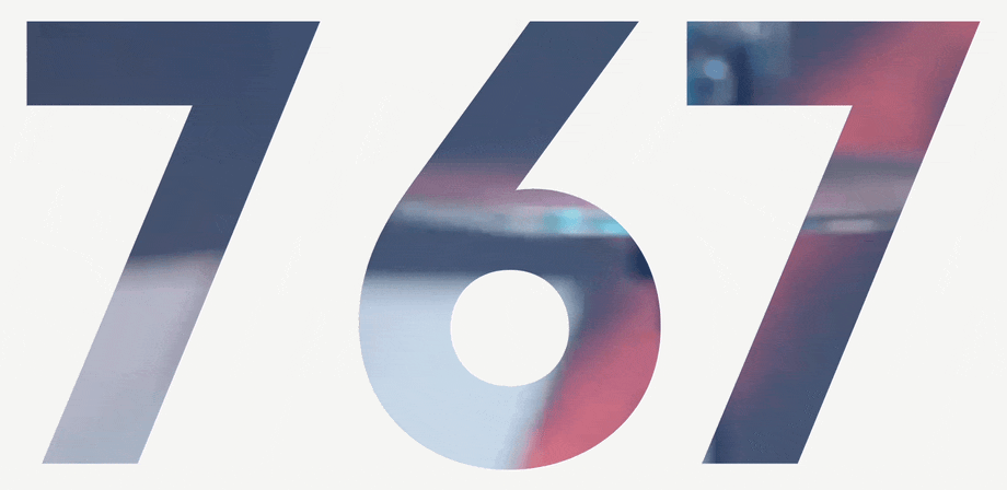 Animated preview of the 767 Agency website design