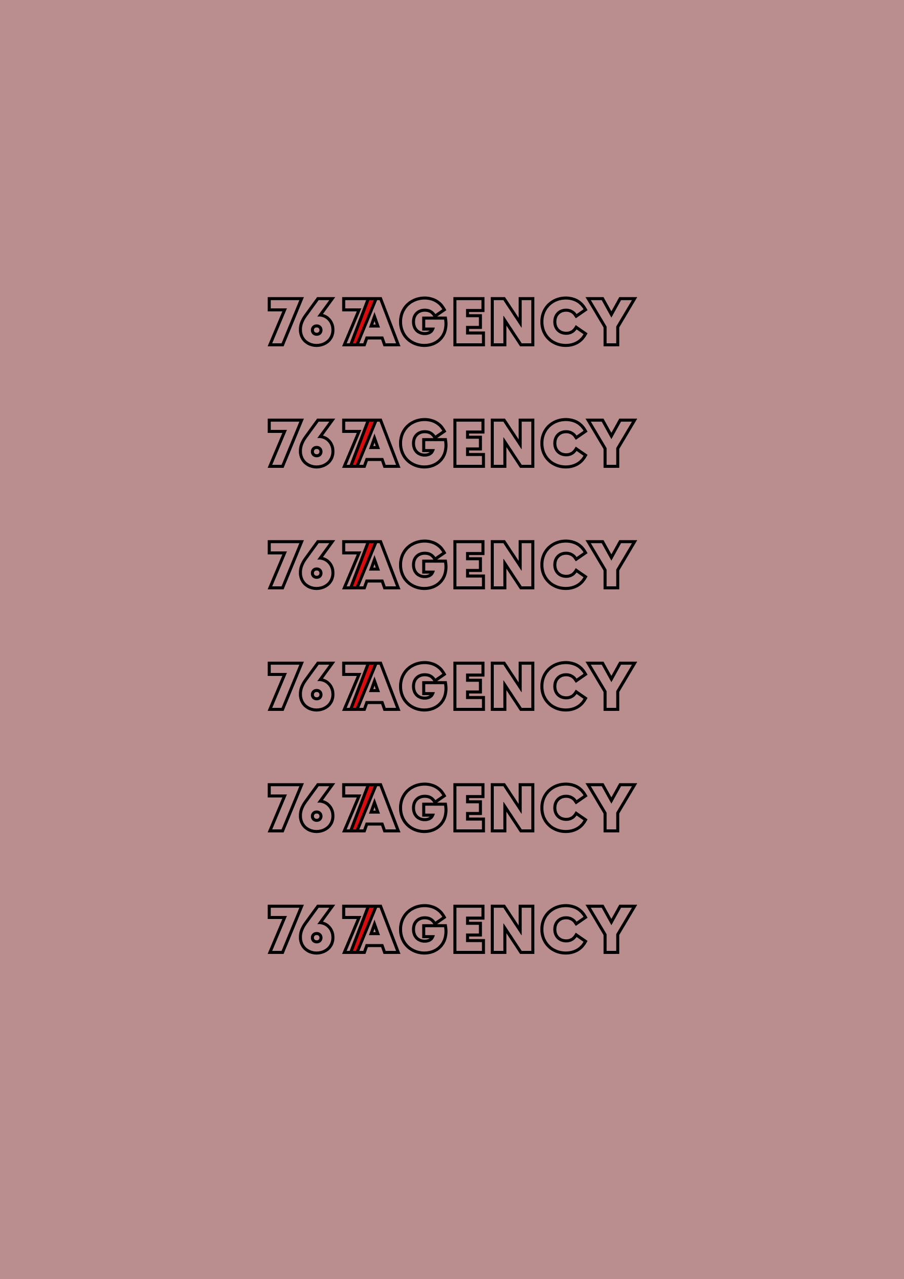 Mobile mockup of the 767 Agency website