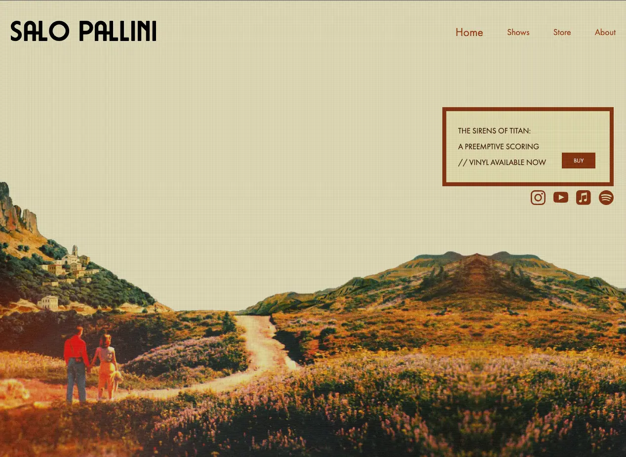 Salo Pallini musician website homepage